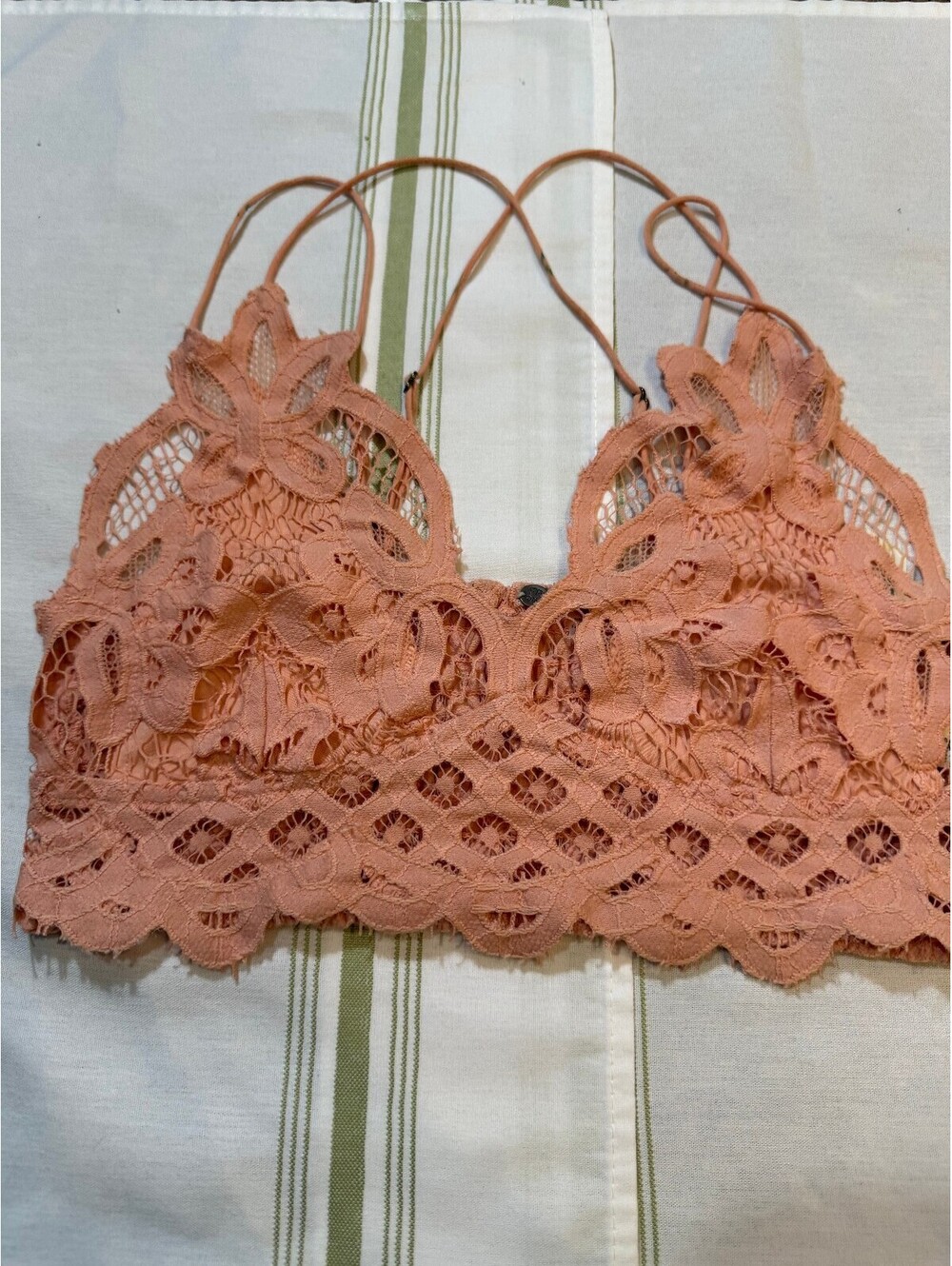Free People Peach Lace Bralette Size S/P